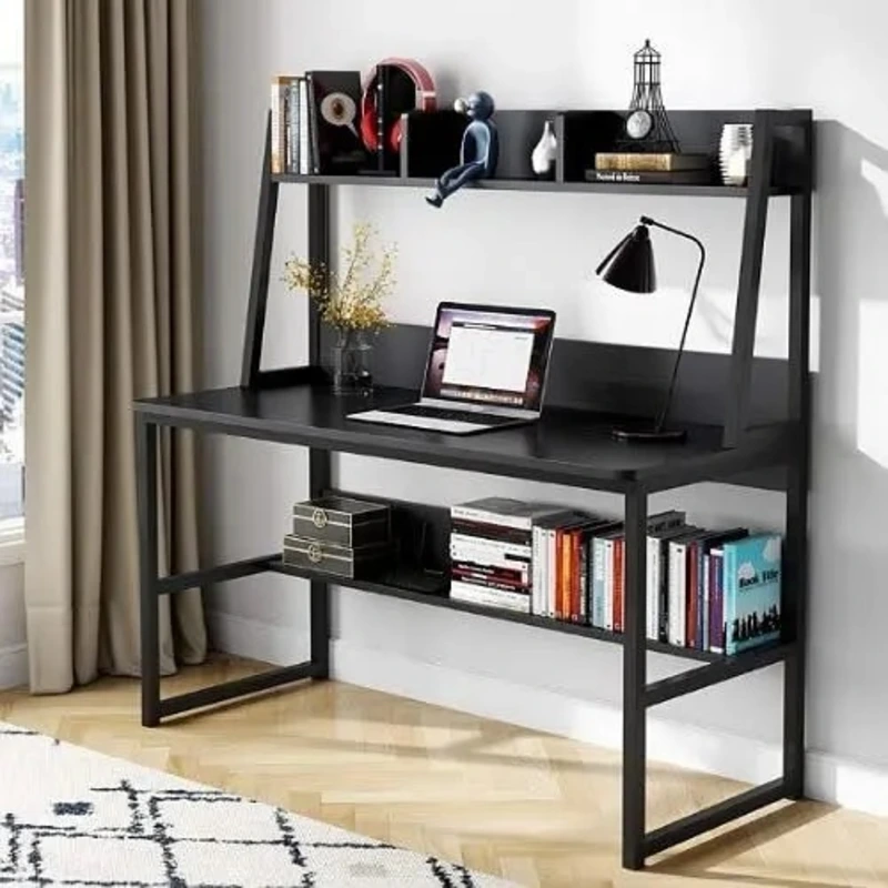 Modern Wooden Computer Desk Metal Frame Tables image 2